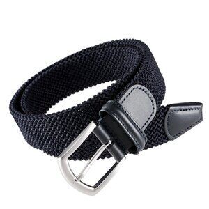 Anderson's Men's Woven Leather Tip Blue Belt